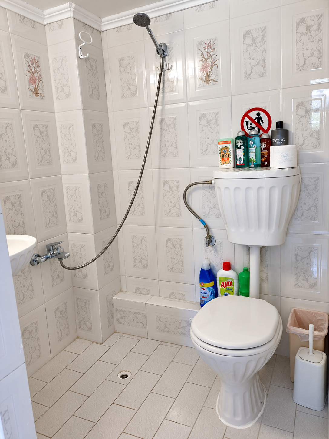 Shower and bathroom